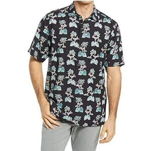 Tommy Bahama Camp Shirt Mens XL Tropical Martini Beachy Summe